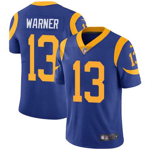 Nike Los Angeles Rams #13 Kurt Warner Royal Blue Alternate NFL Vapor Untouchable Limited Jersey,We sell and wholesale Nike Los Angeles Rams #13 Kurt Warner Royal Blue Alternate NFL Vapor Untouchable Limited Jersey on line form chian!